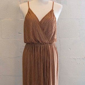 Rose gold mesh dress